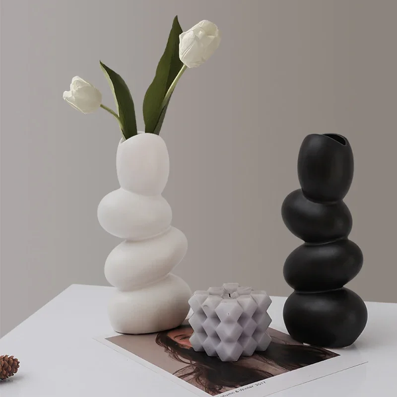 

Nordic Morandi Vase Decoration, Living Room Flower Arrangement, Dry Flower Table, Bedroom Modern Simple Decoration