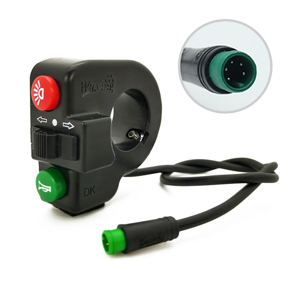 Scooter Switch Horn Ebike Electric Bicycle Turn Signal 3-In-1 Lon/off Button Switch Throttle Control Brand New