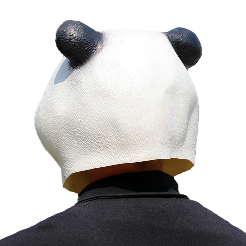 Cute Giant Panda Head Set Animal Mask Masquerade Ball Funny Latex Head Set Halloween Party Performance Props Led Mask Full Face