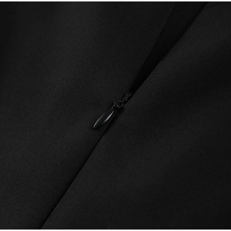 Elegantes Quadrat Kragen Kurzes Kleid Frauen Tweed Langarm Taille-geschlossenen A-linie Kleider Weibliche 2025, Herbst Chic Damen Vestidos – Detail 6