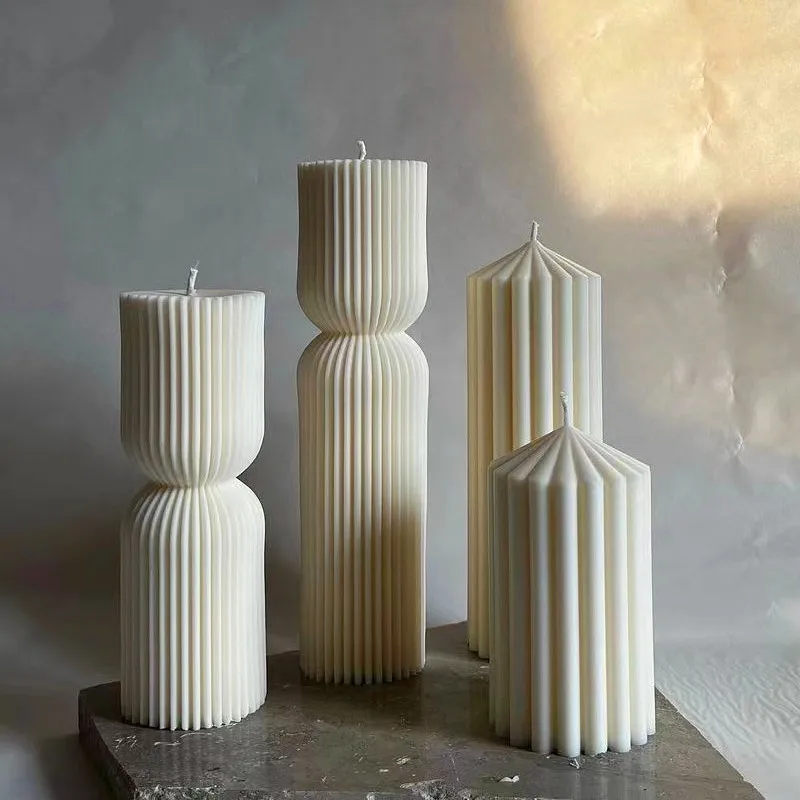 PATIKIL Paquete de 3 moldes para hacer velas cónicas, molde de vela en  espiral 3D, molde largo de silicona torcida para velas para hacer velas,  mesa