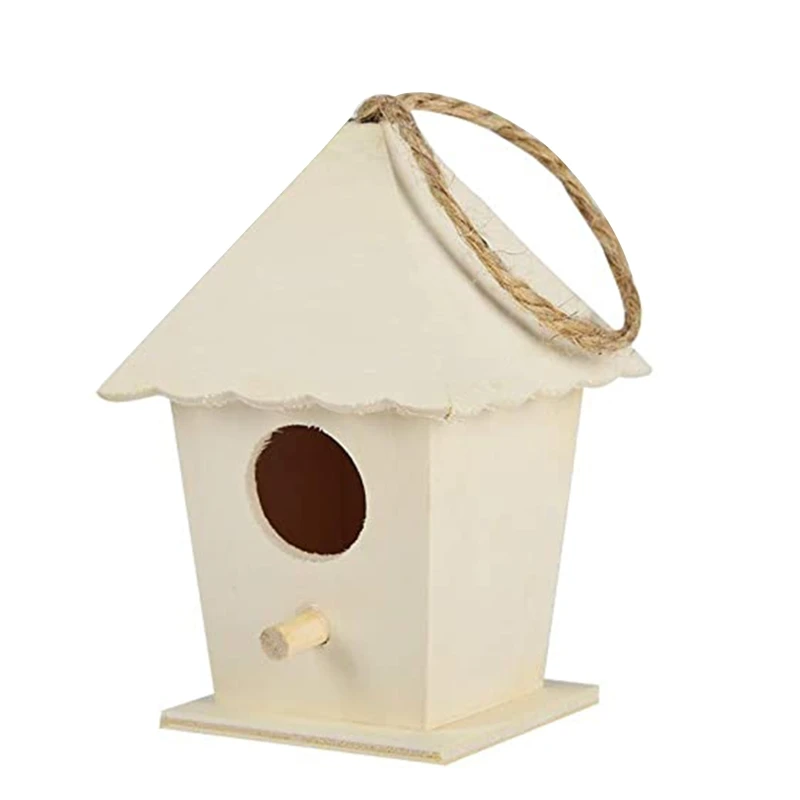 Bluebirds House Solid Wood Birdhouse Hanging Bird Nest Designed with Entrances and Perches for Small Birds bird house,bird nest