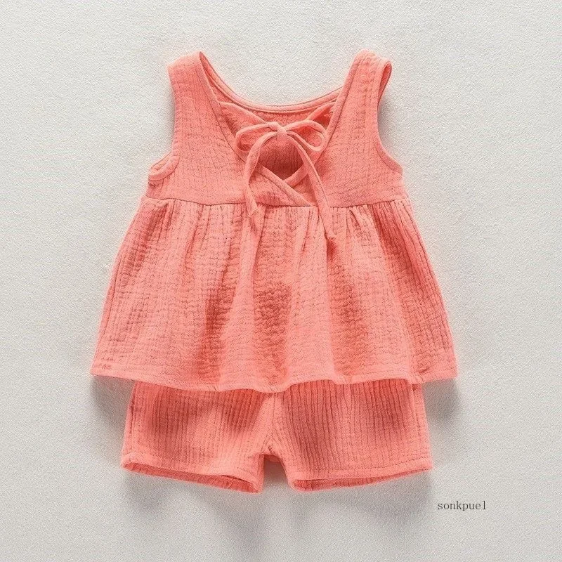 Baby Girl Cotton Clothing Set Tops + Short Pants Kids Summer Toddler