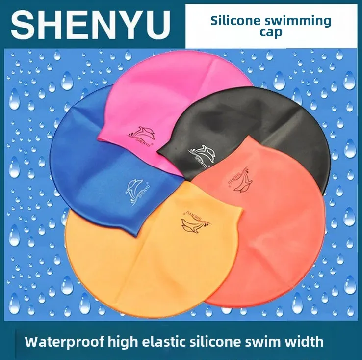 Waterproof Silicone Swimming Cap for Men Women And Children Simple Packaging SHENYU 001 Durable And Comfortable