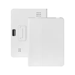Luxury Leather Flip Stand Universal Tablet Case (White)