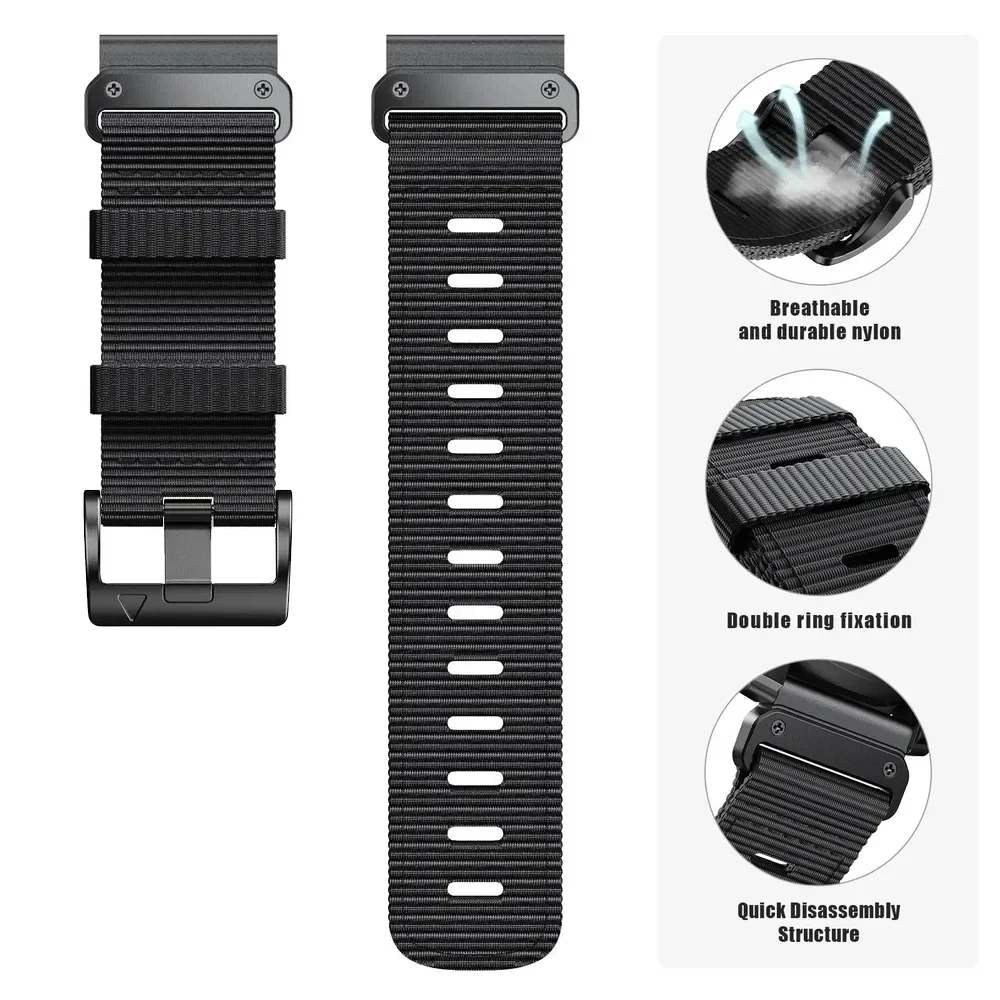 QuickFit Braided Outdoor Nylon Watchband - Durable Strap