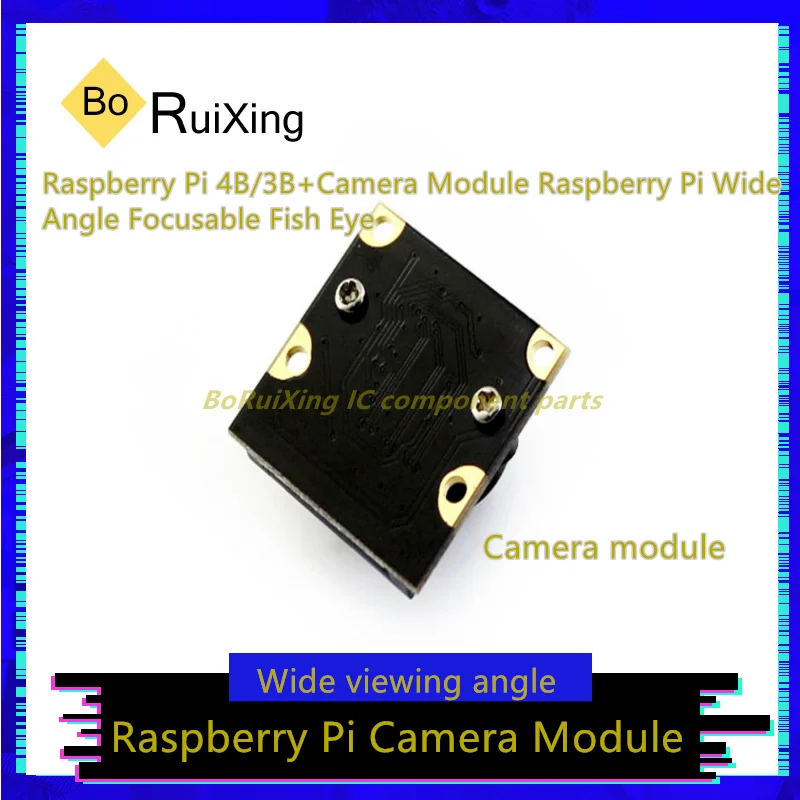 1 Pz/Lotto Rpi-Camera-M Raspberry Pi 4B/3B + Modulo Fotocamera Raspberry Pi Wide Angle Focusable Fish Eye