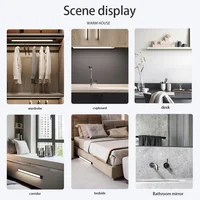 Motion Sensor Light Wireless LED Night Light USB Rechargeable Night Lamp Cabinet Wardrobe Lamp Under Backlight For Kitchen Led 6