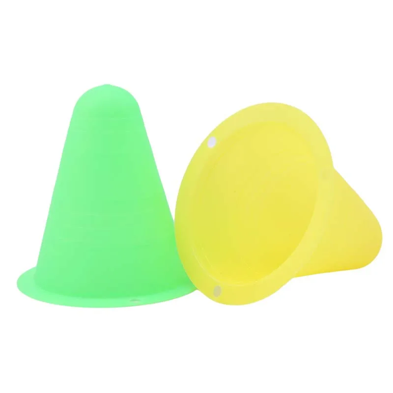 Skate Marker Training Road Cones 10Pcs/Set Roller Football Soccer Rugby Soft Tower Skating Obstacle Roller Skate Pile Suppplies