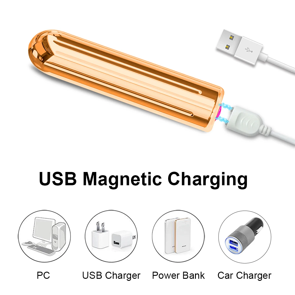 Speeds Bullet 10 Vibrator Mini Powerful Sex Toy for Women G-Spot Clitoris Stimulator USB Rechargeable Dild_voghion.com