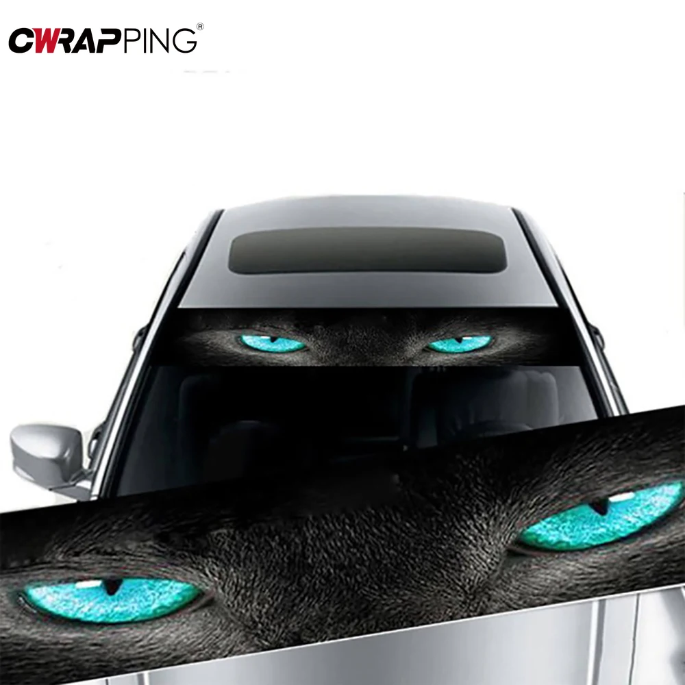 Car Sunshade Stickers Windshield 3D Vinyl Film Rear Gear Sunshade Decals Cars Accessories for Front Window