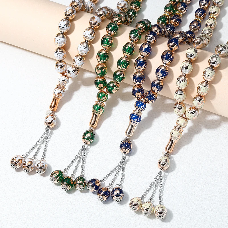 Молитвенные бусины Tasbih на запястье, мусульманские молитвенные бусины на запястье, четки на запястье, мужские и женские четки