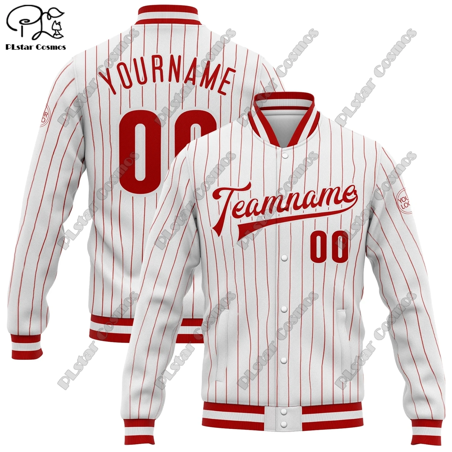 custom baseball jacket design lettering LOGO snap button baseball