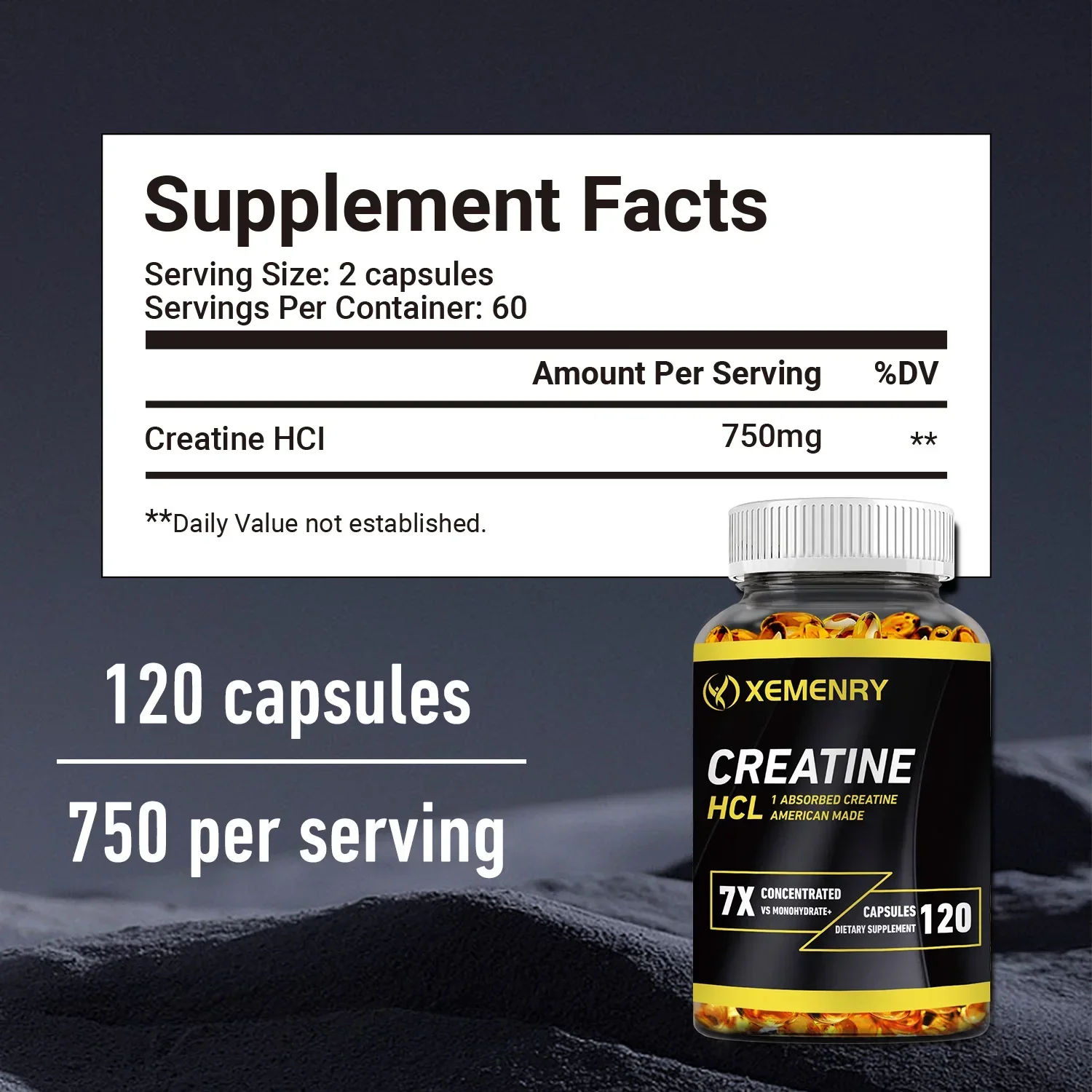 Creatine HCl-Boost Muscle Strength and Energy Support Muscle Growth, Endurance, Enhances Immunity