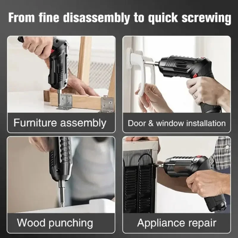 1800mAh 4.2V Electric Drill Cordless Power Tools Set Household Maintenance Repair Lithium Battery Mini Household Screwdriver New 4