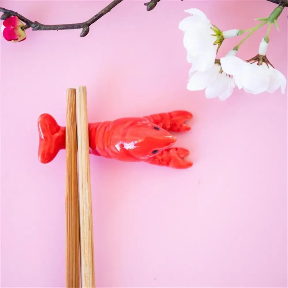 1 Pcs Ceramic Chopsticks Holder Rack Crayfish Chopsticks Holder Mat Care Fashion Kitchen Tableware Tools