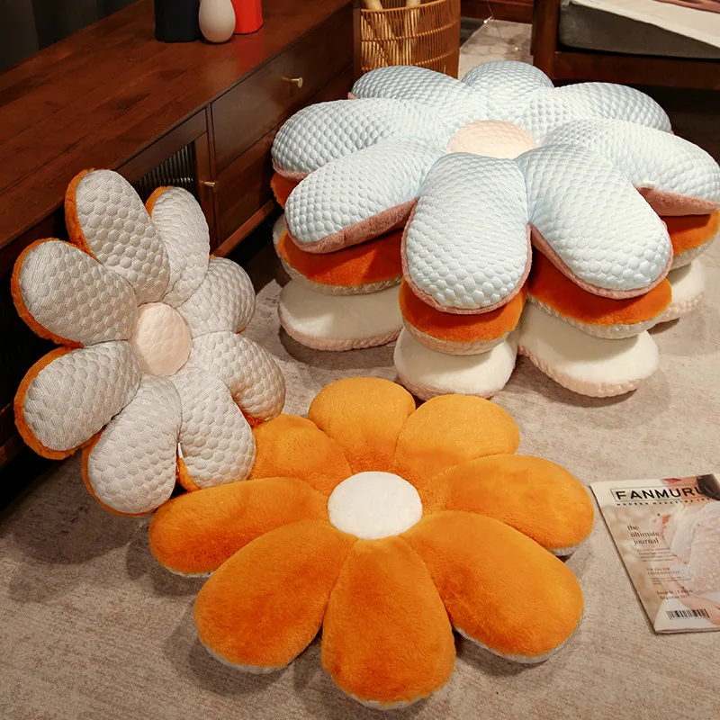 Flower Pillow Plush Seat Cushion Cute Room Decor Floor