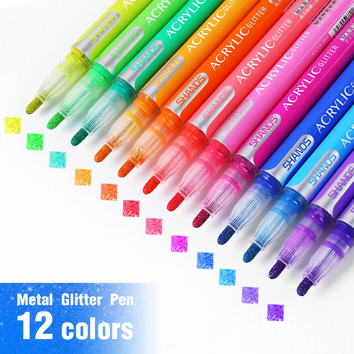 12ColorMetallicGlitterMarkersGlitterPensArtGlitterPens