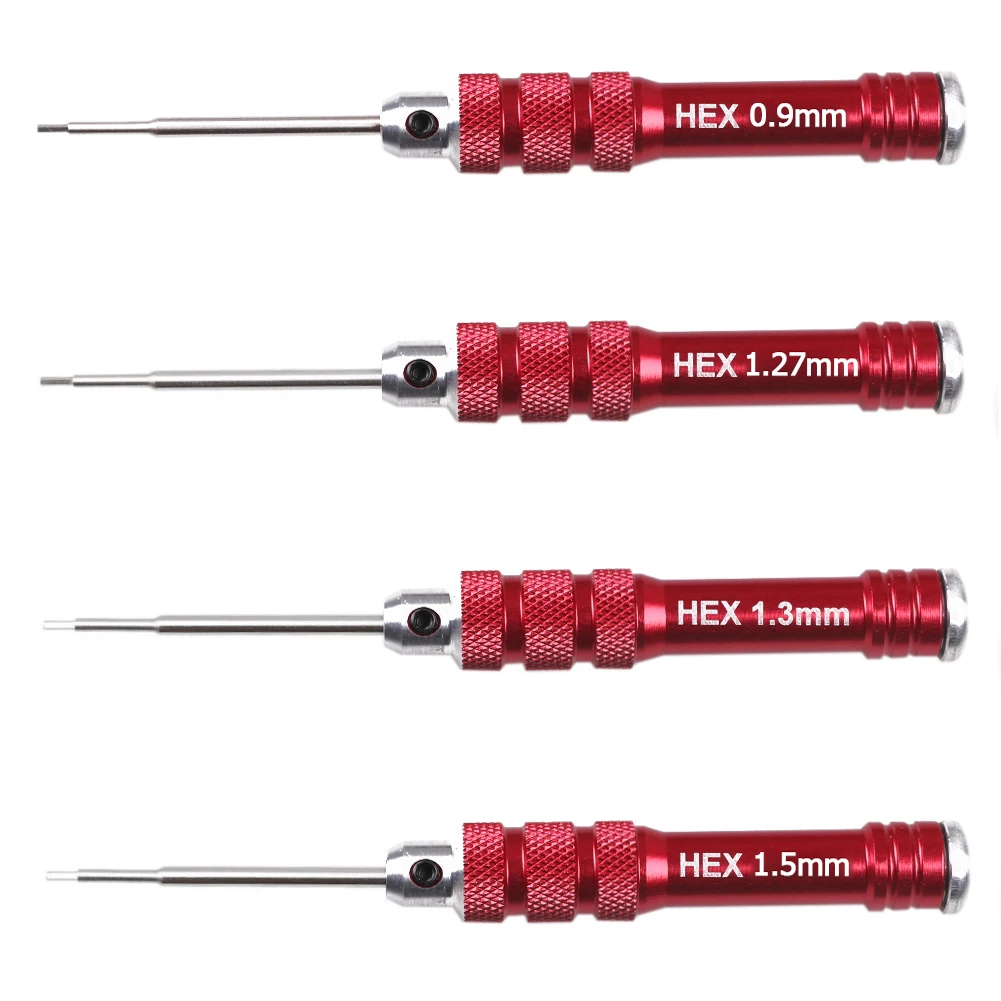 HSS Tools Hex screw driver set Red Handle 0.9 1.27 1.3 1.5mm screwdriver For Rc helicopter Rc toys FPV Racing Drone Cars Boat HSS Tools Hex screw driver set Red Handle 0.9 1.27 1.3 1.5mm screwdriver For Rc helicopter Rc toys FPV Racing Drone Cars Boat