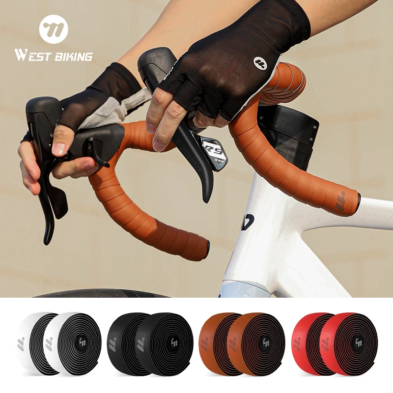 Bicycle Handlebar Tapes Silicone+EVA Ergonomic Road Bike Bar Tapes Anti-slip Shockproof Handlebar Tape Cycling Parts