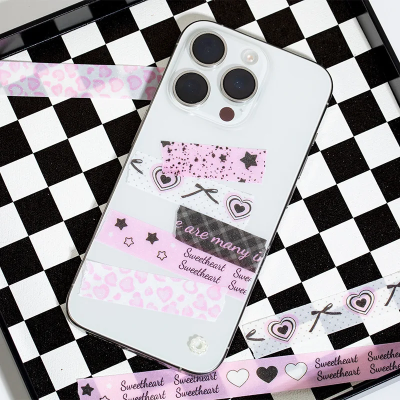 5 개/상자 한국어 달콤한 멋진 귀여운 장식 테이프 핸드북 스크랩북 콜라주 소재 스티커 롤 학교 문구