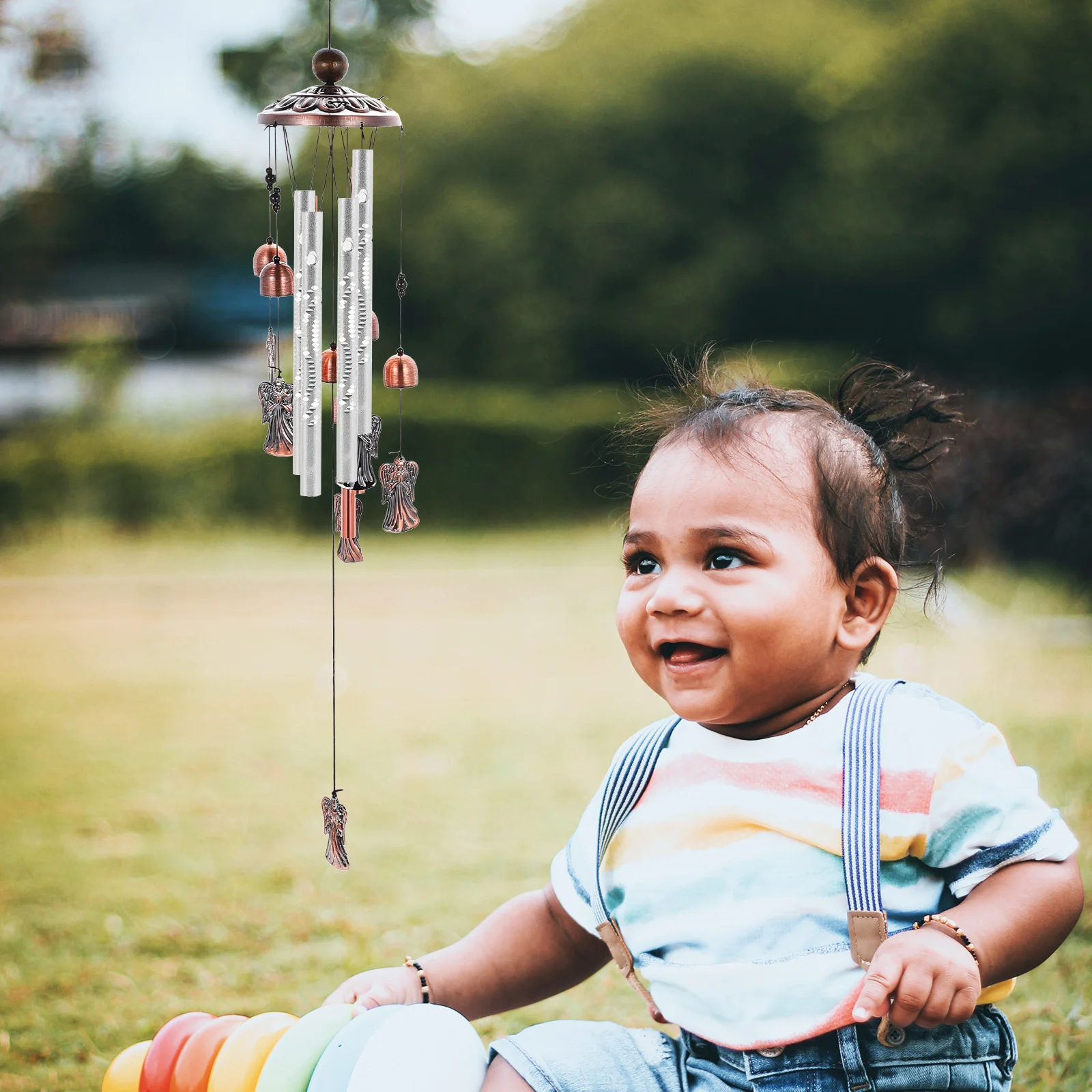 50 Pcs Wind Chimes Music Aluminum Hanging Solar Light Small outside Toys Outdoor for Kids Sturdy Tube Accessories Child 6