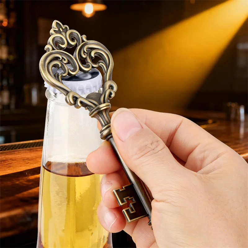 Einzigartiger Schlüsselförmiger Flaschenöffner für Bier und Getränke, für Hochzeit, Party, Club, Küche, Tragbare Öffner mit Aufbewahrungstasche, Bar-Geschenk – Detail 5