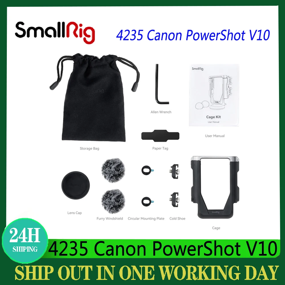 Camera Canon SmallRig Cage Kit For Canon PowerShot V10 With Furry