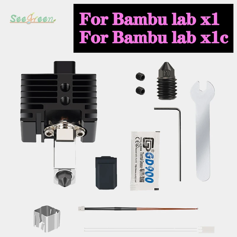

Для Bambu Lab x1 series Hotend Upgrade 2,0 Version Bi-Metal For bambu lab x1c
