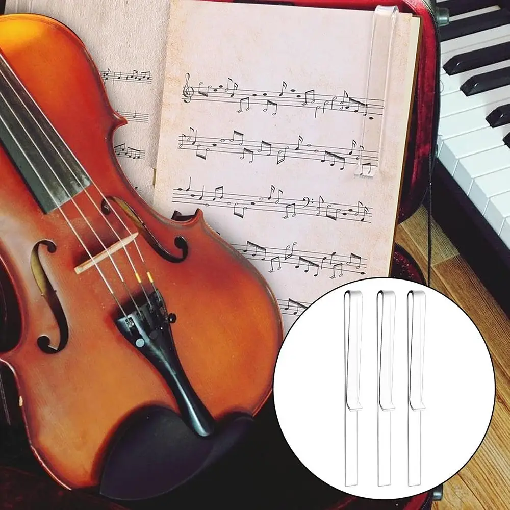 1pair Accessories Easy Reading Piano Music Book Clip Clear Acrylic Music Binders Clip Piano Supplies Book Holder