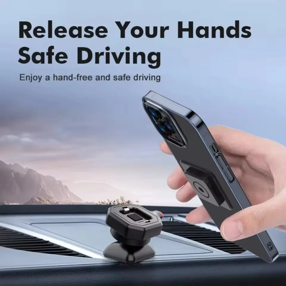 ABS PC Car Dashboard Phone Holder Mount for 3.5-6.8 Inch Smartphones