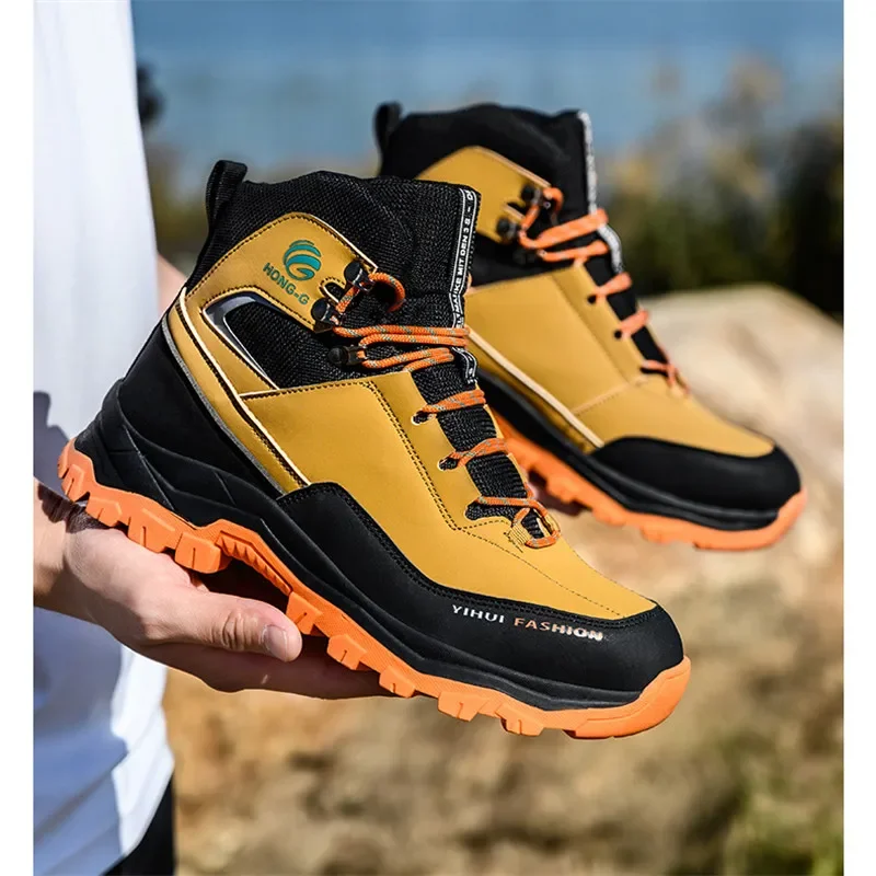 Winter Shoes Safety Boots Men Fashion Work Boots Steel Toe Shoes Puncture-Proof Security Protective Boots Indestructible Shoes