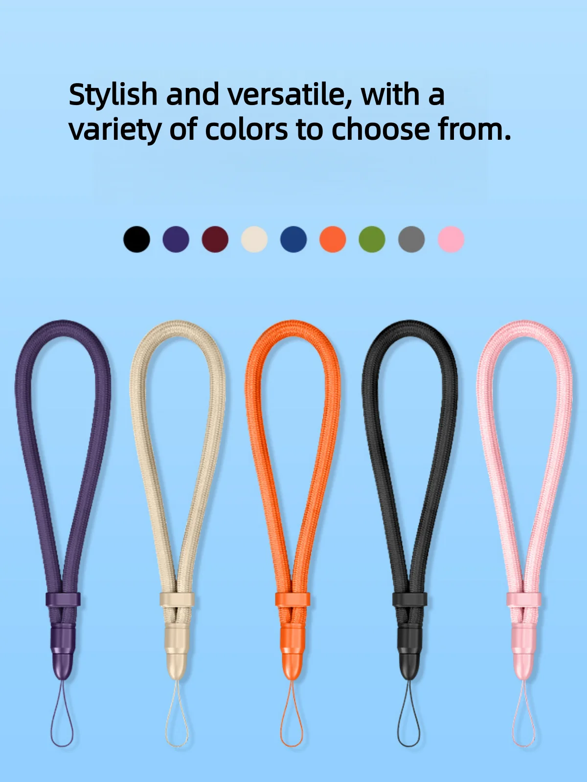 Multifunctional Mobile Phone Strap Bullet Shaped Phone Case Short Rope Adjustable Length Lanyard for Earphones and U-disk