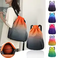 Sports Backpack Gradient Color Drawstring Design Large Capacity Travel Bag for Gym Yoga Fitness Outdoor Activities 1