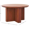 Home Collection Natural Brown Round Top Coffee Table 2