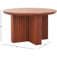 Home Collection Natural Brown Round Top Coffee Table 2