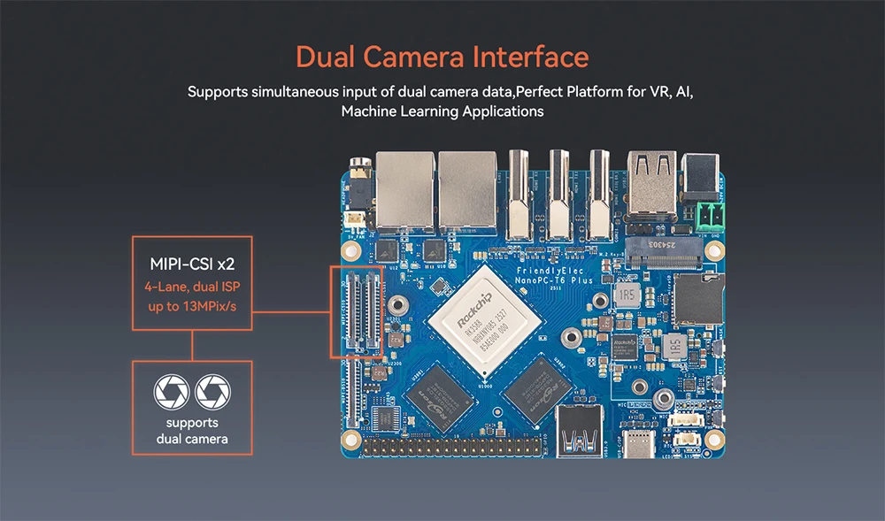 NanoPC T6 Plus Edge Computing Development Board Dual 2.5G Ethernet Rockchip RK35