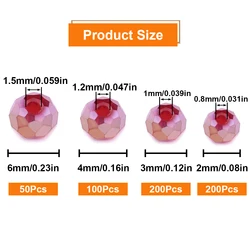 Luxurious Deep Red Austrian Crystal Glass Beads - Flat Round Loose Beads - 4MM 100pcs (Deep Red AB Colour)