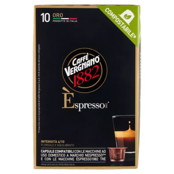 Kaffee in Kapseln 10 Stück Espresso Arabica - Caffe Vergnano zu Nespresso