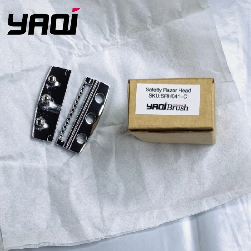 YAQI 싱글 엣지 크롬 컬러 안전 면도기 헤드 - 1.20mm 블레이드 간격