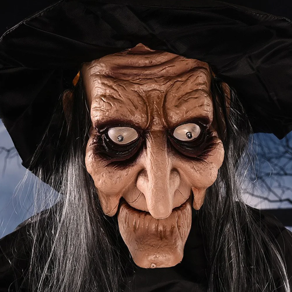 Halloween Eerie Illuminated Hanging Witch Horror Toy Voice Controlled Luminous Soundmaking Ghost Ghost House Horror Decoration