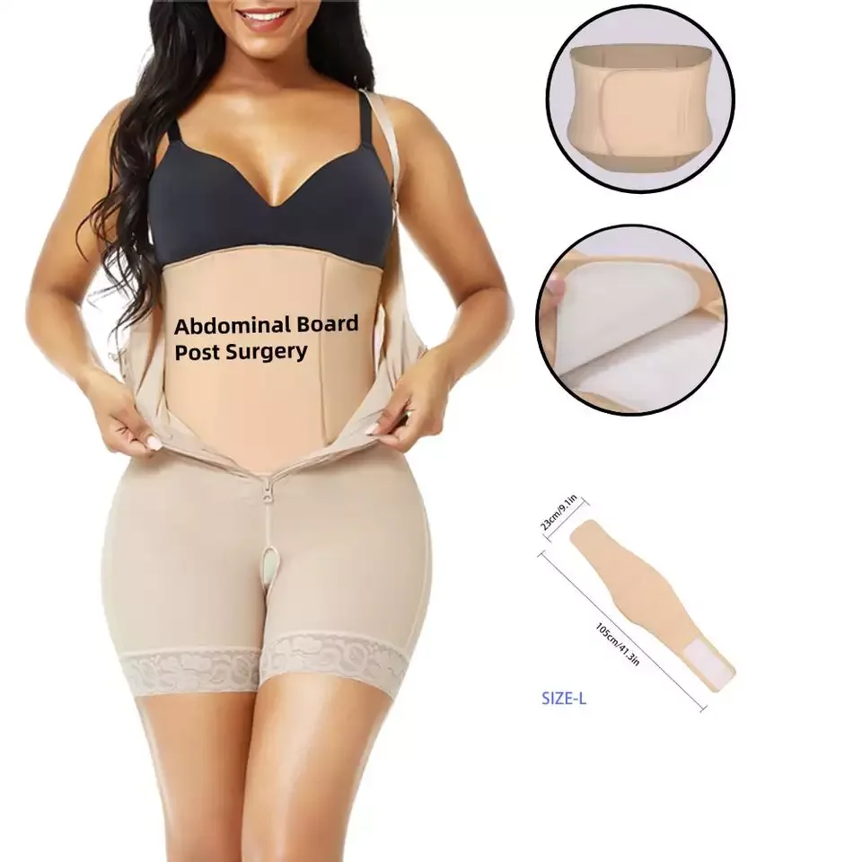 Waist Trainer 360 Lipo Foam Wrap Around Ab Board Post Surgery Flattening Abdominal Compression Waist Belly Table for Liposuction Recovery women body shaper