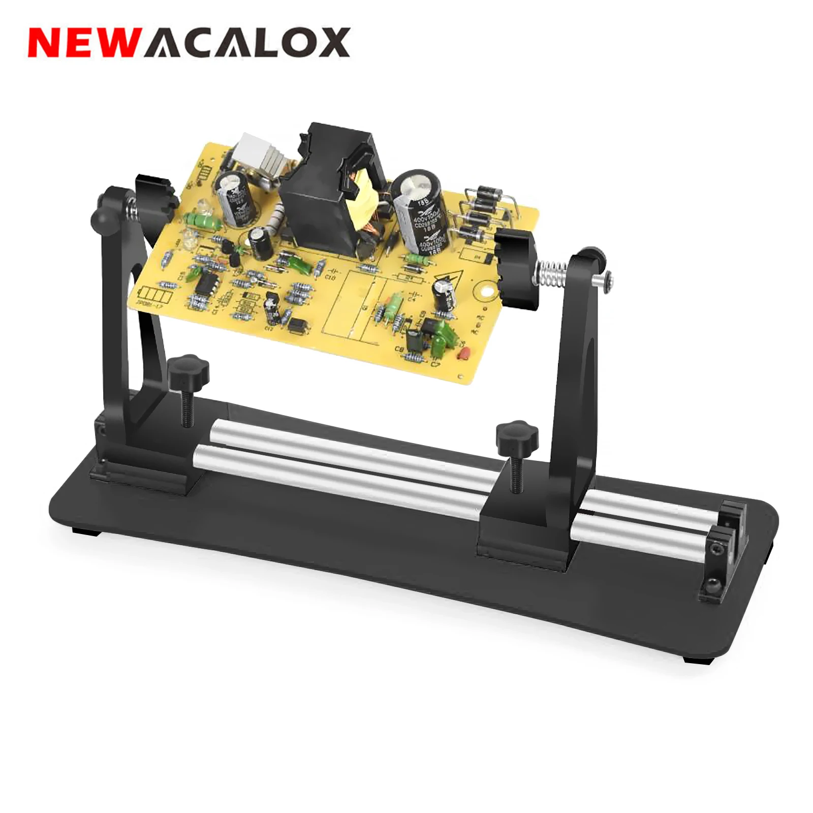 NEWACALOX Circuit Board Holder  Adjustable Portable PCB Soldering Clamp Soldering Third Hand Tool 360° Rotation Assembly Stand newacalox magnetic pcb circuit board holder flexible arm soldering third hand welding station soldering iron stand repair tools