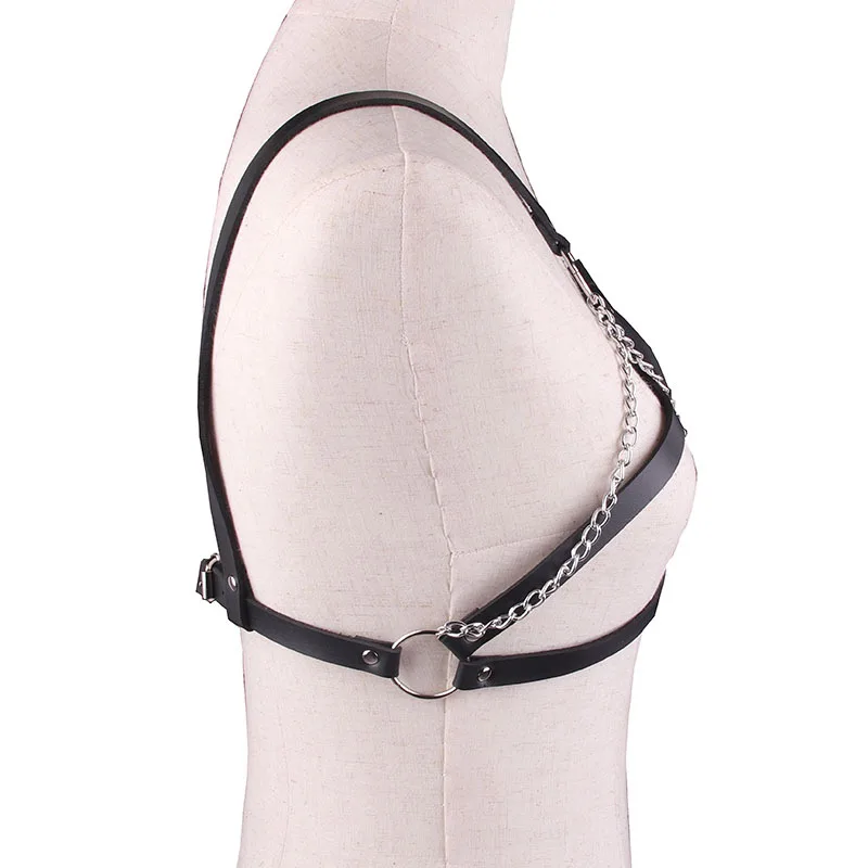 Gothic Bondage Harness Lingerie Aus Pu Leder Für Damen_voghion.com