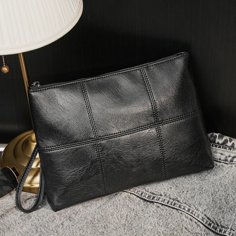 New Fashion Men's Folding Clutch Bag Casual Business Clutch for Men Hand Bag  Luxury Soft PU Leather Clutch Male Handbag Purse - AliExpress