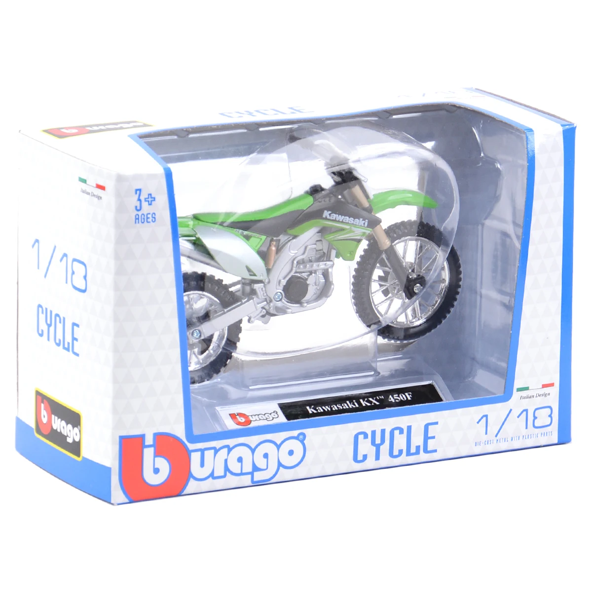 Bburago 1:18 Kawasaki KX 450F Die Cast Vehicles Collectible Motorcycle Model Toys 2