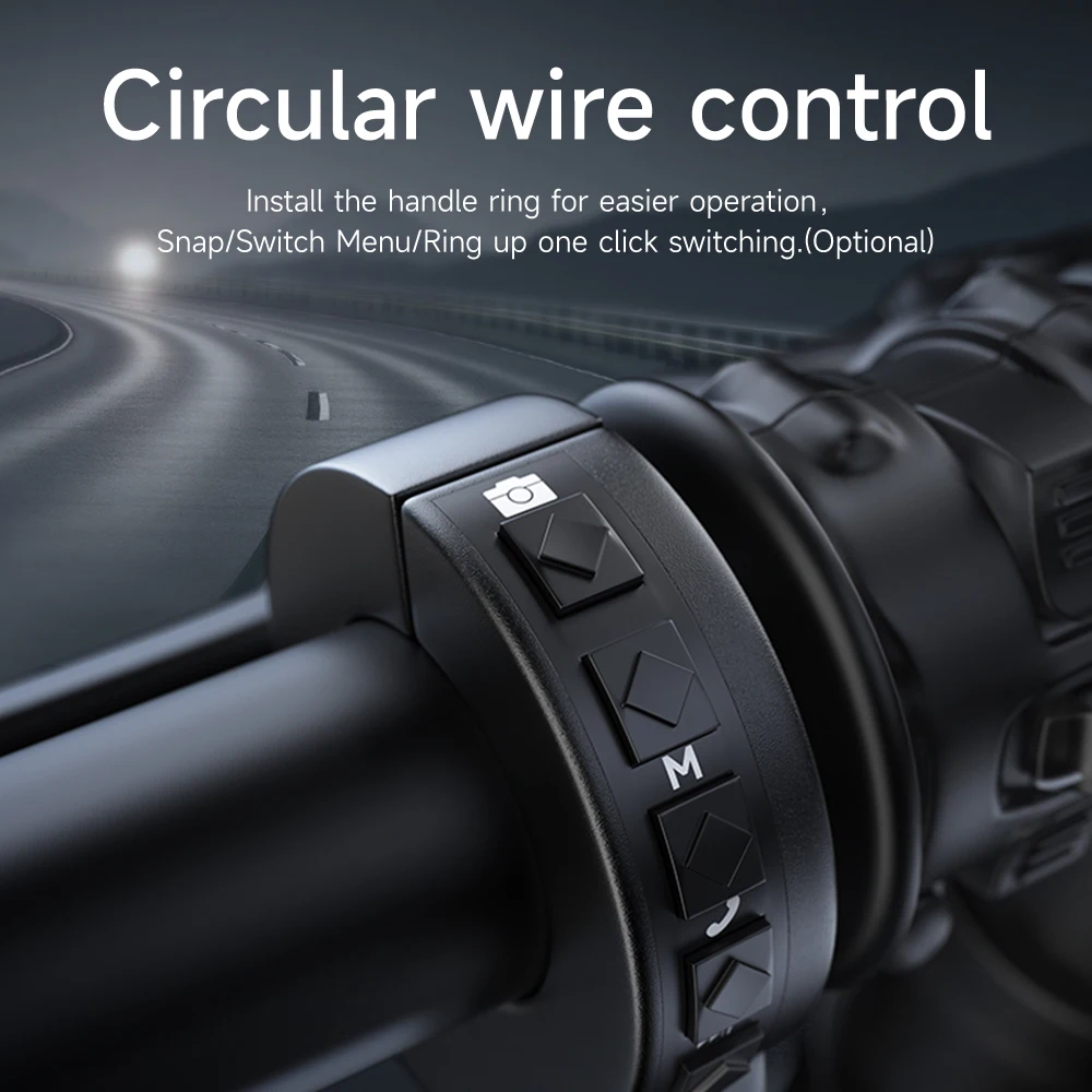 JIUYIN NEW 6'' Motorcycle DVR GPS navigator 2K Dash Cam Wireless Carplay Android Auto IPX8 Waterproof Moto Front Rear Camera