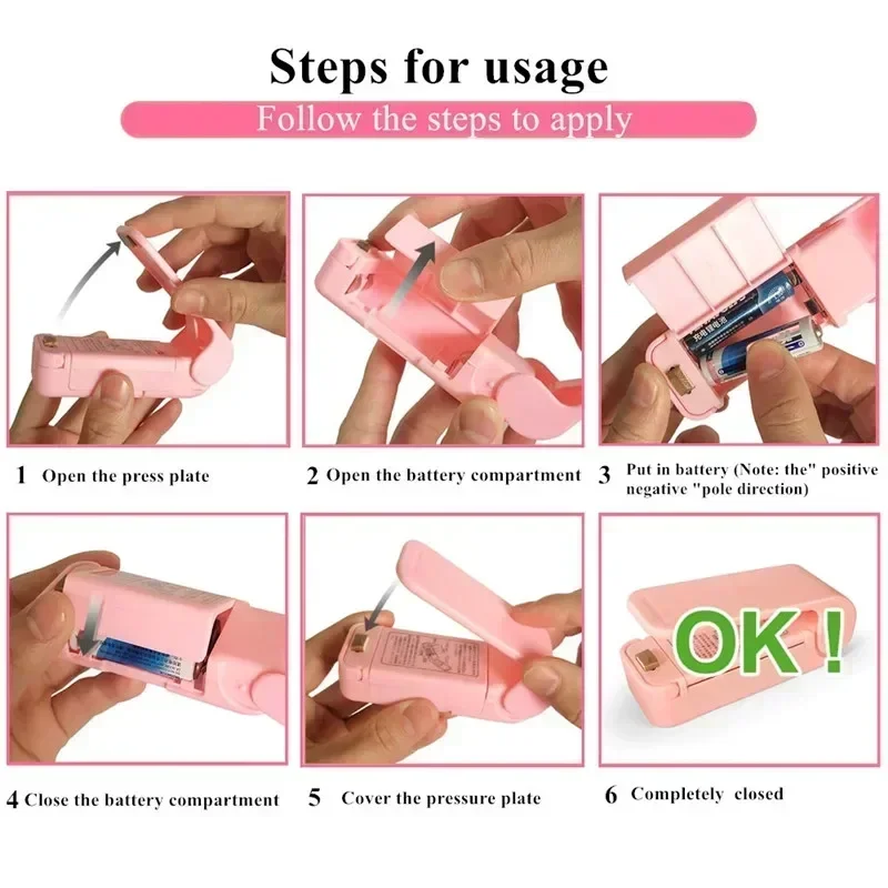 Portable Bag Heat Sealer Plastic Package Storage Bag Clip Mini Sealing Machine Handy Sticker Seal For Food Snack Kitchen Gadgets plastic sealing machine