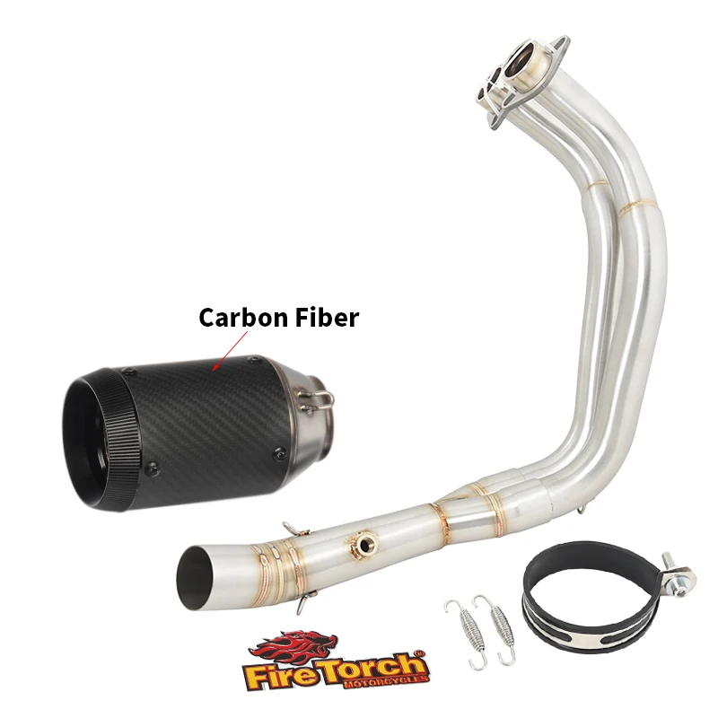 Slip On For Yamaha YZF R7 MT-07 FZ07 2021 2022 2023 Complete Motorcycle Exhaust System Front Link Pipe 51mm Muffler Moto Escape - Image 3