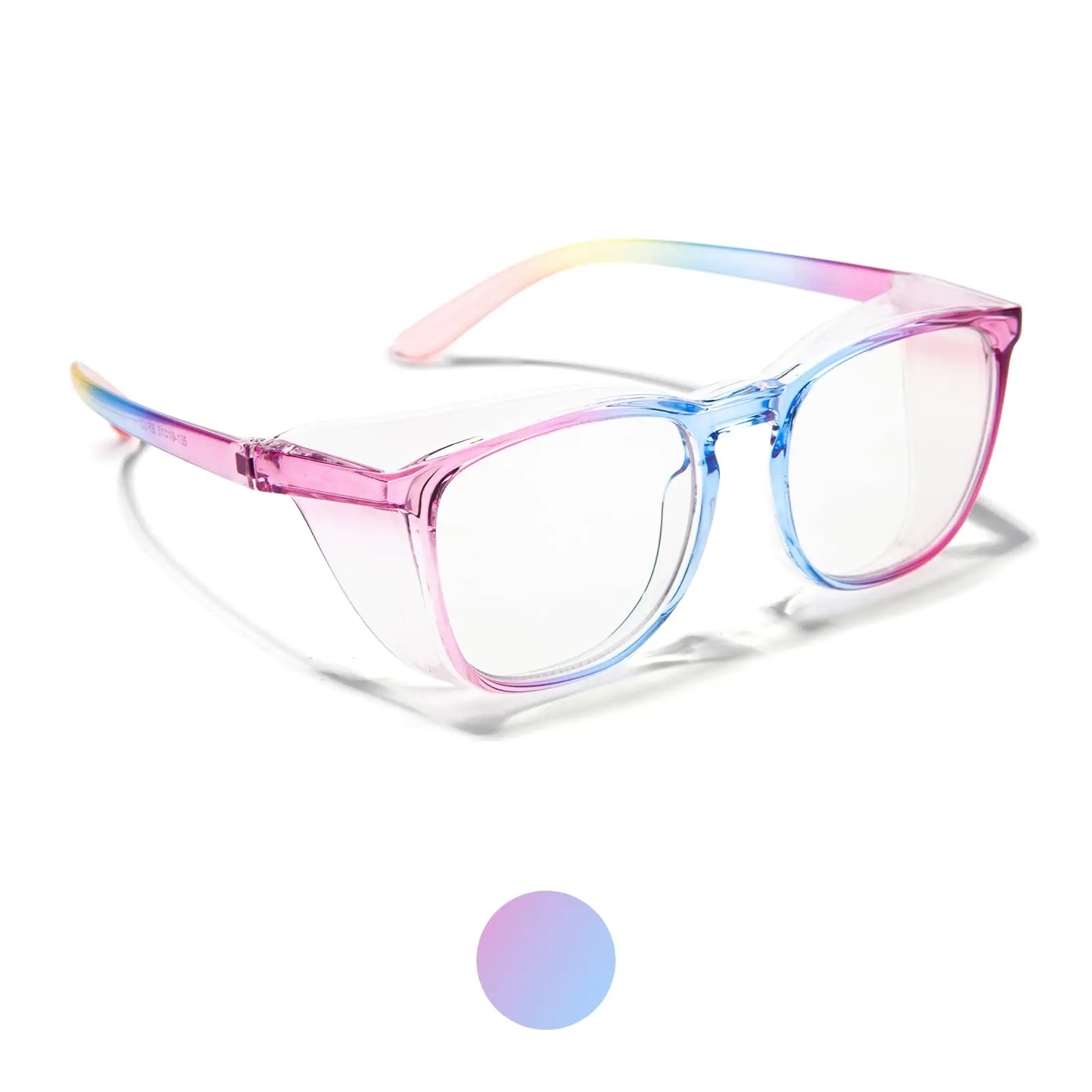 Lunettes de protection anti-buée VOPHA posées sur une surface, montrant les branches ajustables et l'écran latéral.